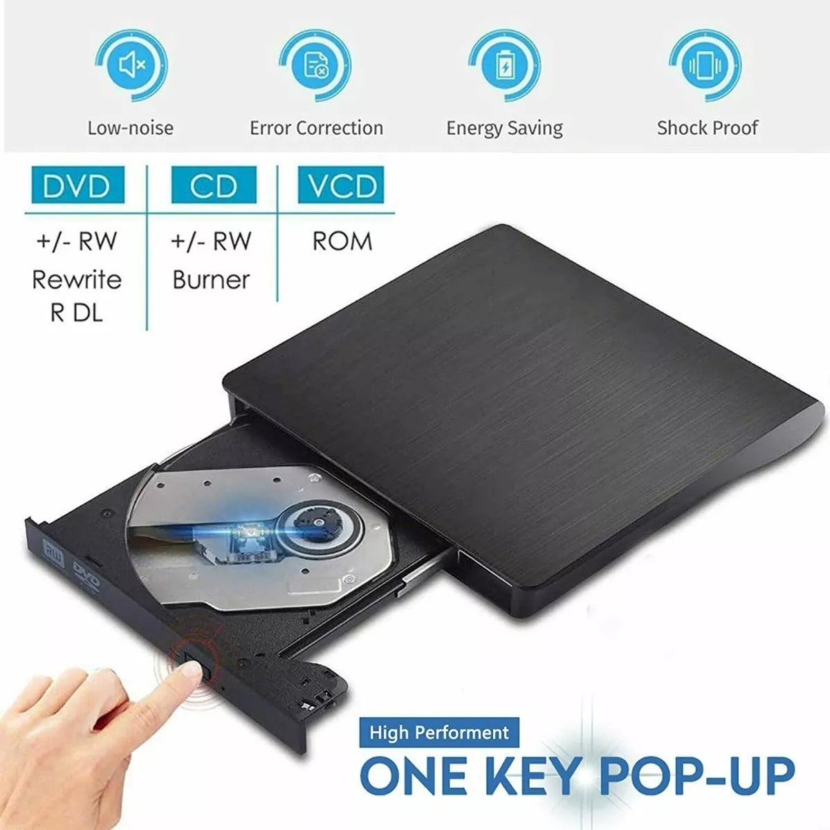 Unidad Cd Dvd Externa Usb 3.0 Alta Velocidad