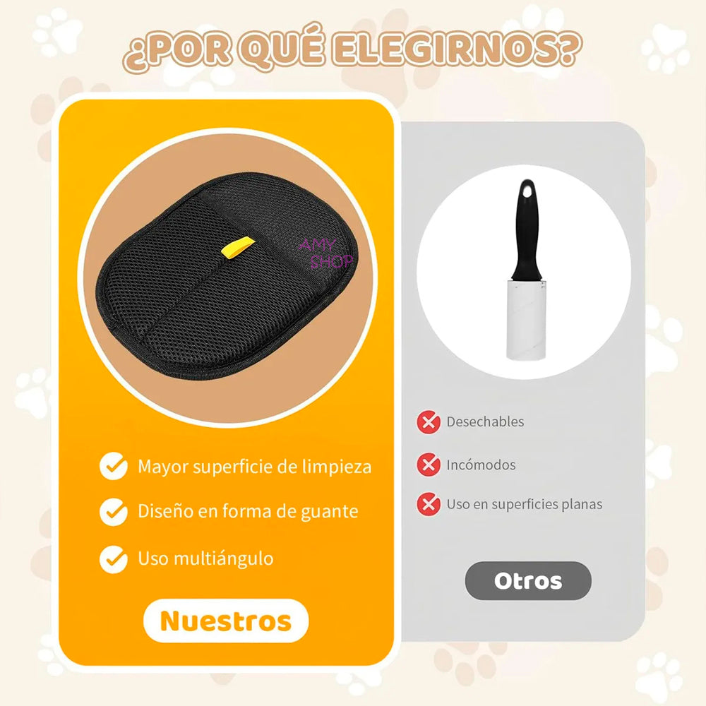 Guante removedor de pelos de mascota