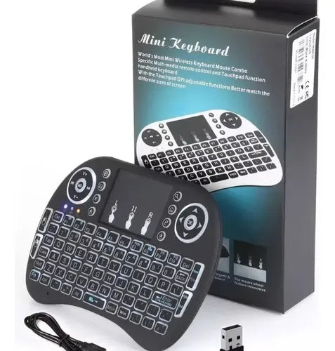 MINI TECLADO-MOUSE INALAMBRICO NEGRO