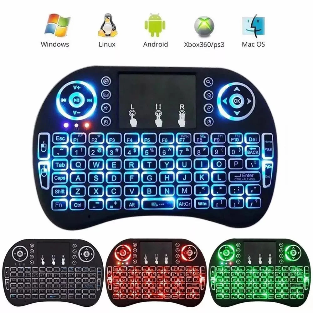 MINI TECLADO-MOUSE INALAMBRICO NEGRO